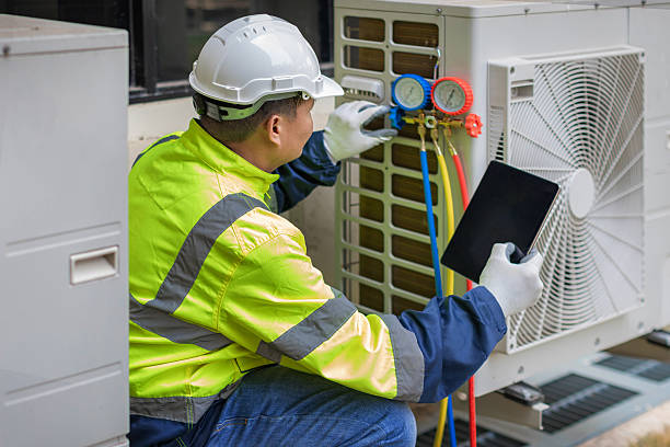 Professional Hvac technician working in Stanley, WI